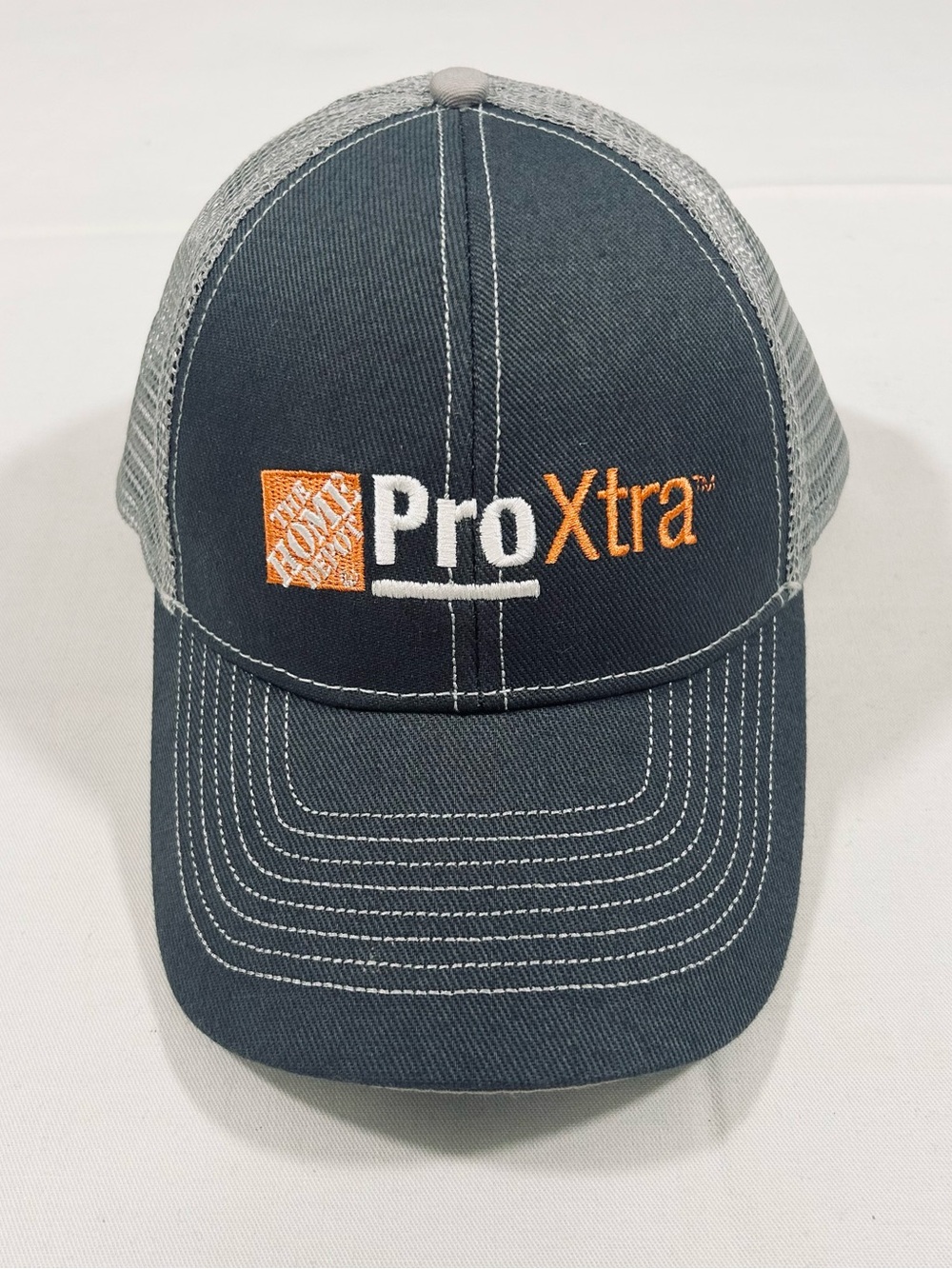 New The Home Depot Pro Xtra Cap Hat Improvement Store Employee Mesh Gray OSFM